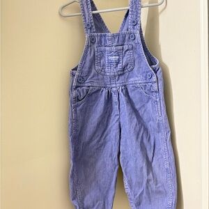 90s OshKosh B'gosh Kids Lavender Corduroy Overalls